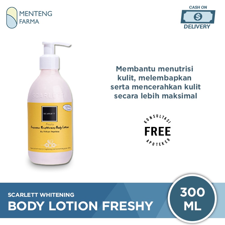 Scarlett Whitening Body Lotion Freshy 300 ML - Mencerahkan dan Melembapkan Kulit