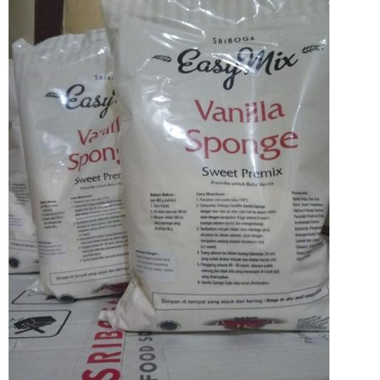 

10.10 sale Tepung Easy Mix Sriboga Vanilla Sponge 1kg murah