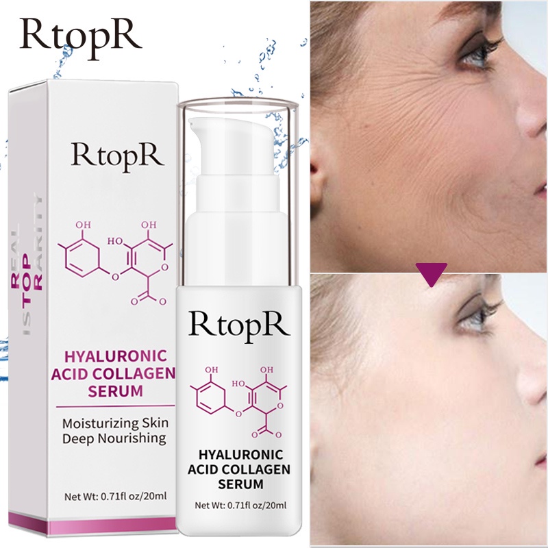 RtopR Hyaluronic Acid Collagen Face Serum Acne Treatment Anti Wrinkle Skin Care Essence Face Care Anti-Aging Facial Serum