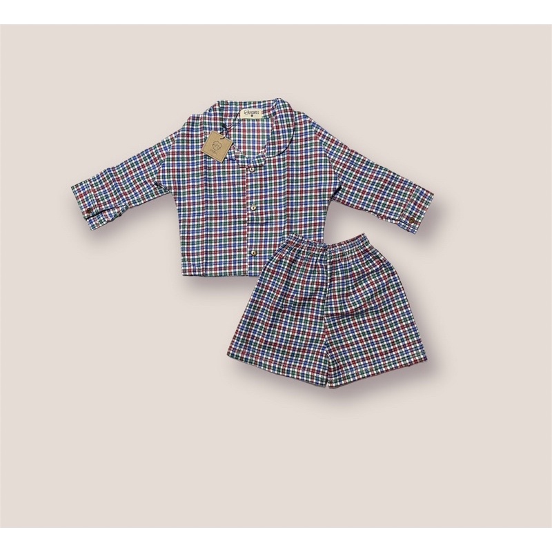 Kemeja Anak Flanel Setelan Kemeja Celana Flanel ( Baju setelan anak dan bayi )