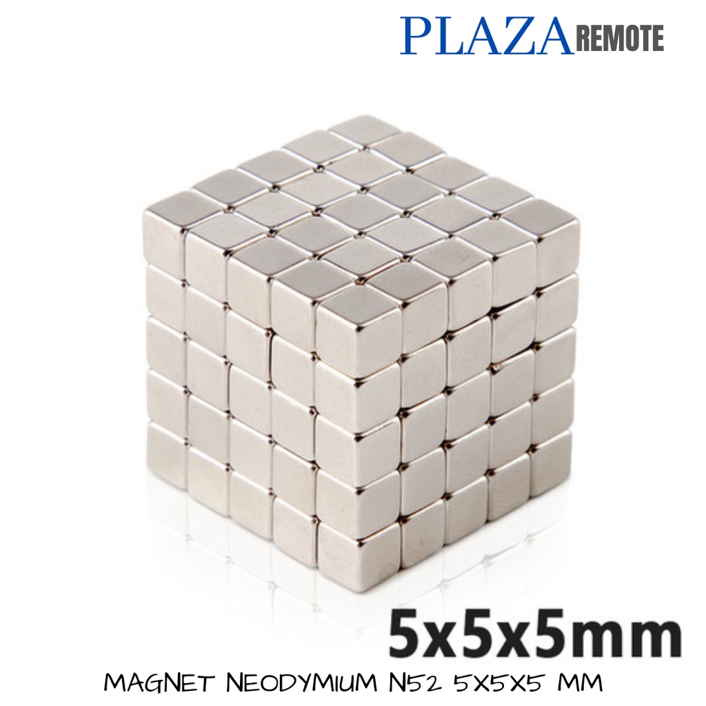 STRONG MAGNET NEODYMIUM KOTAK N52 NdFeB SQUARE 5X5X5