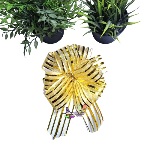 

Pita POM salju 50 mm organdi super jumbo kain kaca kado tarik serut