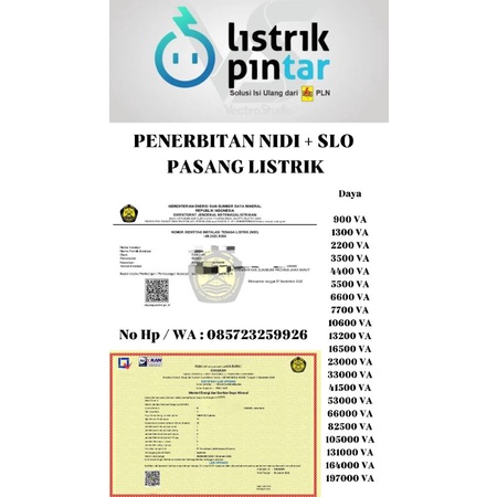 NIDI + SLO Pasang Listrik Baru Resmi PLN