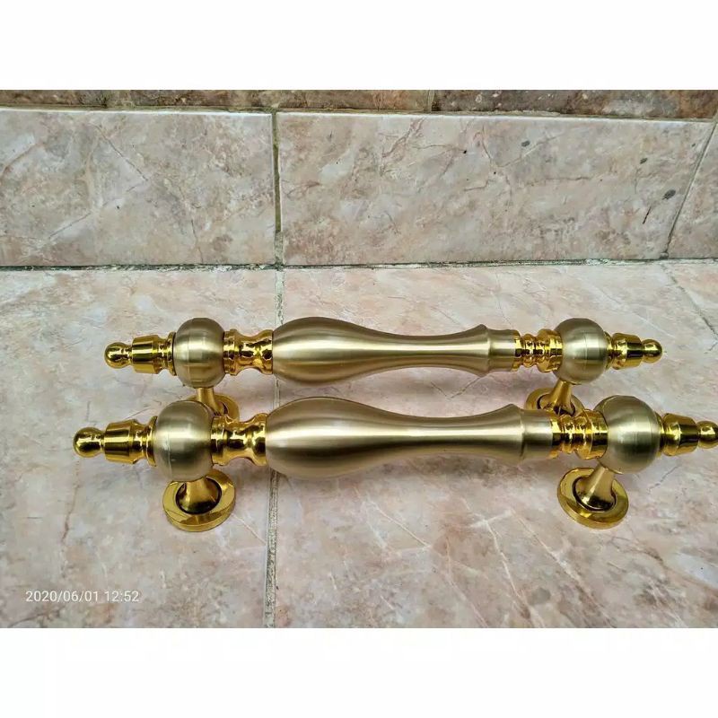 Promo Pull Handle pintu rumah / Gagang pintu rumah / handle pintu kuningan vas gold 29cm