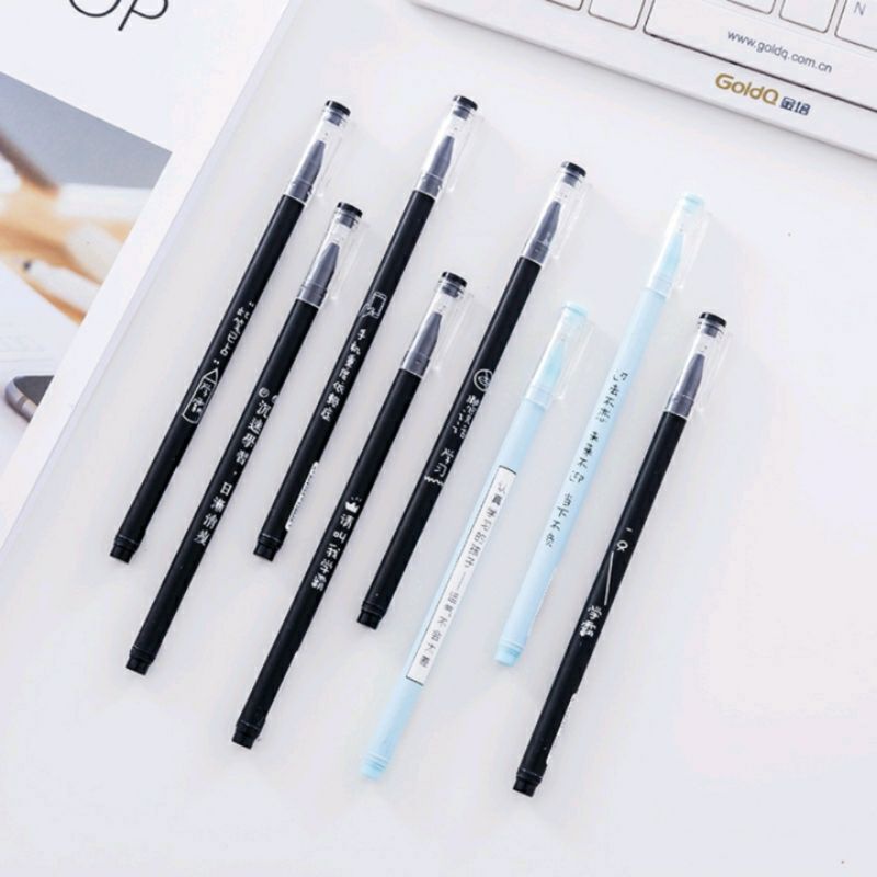 PEN MOTIF TULISAN JEPANG CUTE TINTA WARNA HITAM