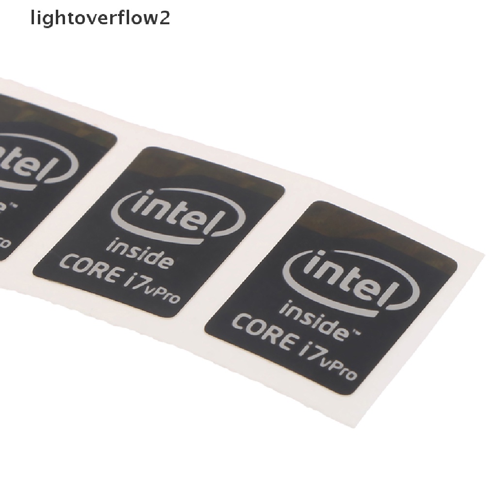 (lightoverflow2) 5pcs Stiker Label DIY Kualitas Tinggi Untuk Core i7 Core Laptop / Desktop / CPU