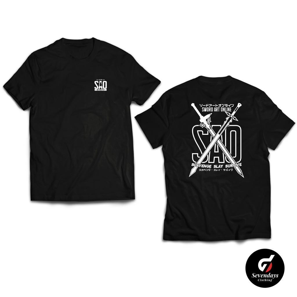 Kaos SAO Kirito Sword Art Online Kaos Anime Sevendays Clothing