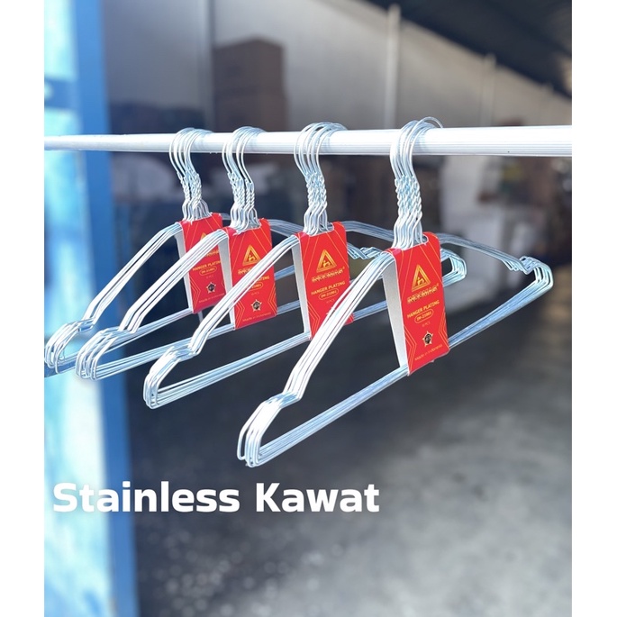 40PCS - Gantungan Baju Kawat Dewasa Anti Karat - Hanger Baju - Gantungan Baju Silver
