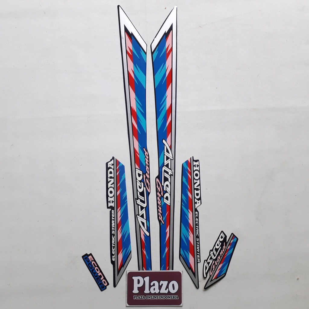 sticker striping body lis motor honda astrea grand 93 le biru pink