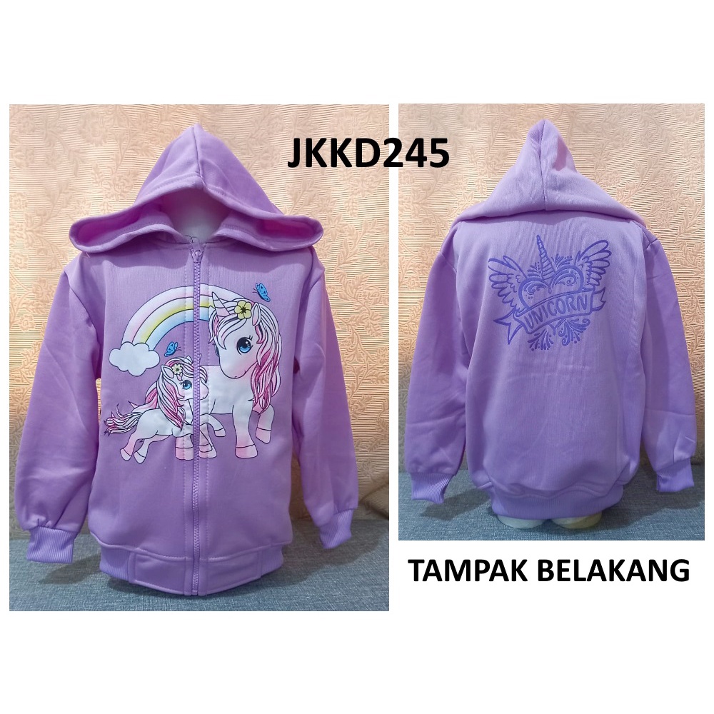 Jaket Anak Perempuan Unicorn Rainbow