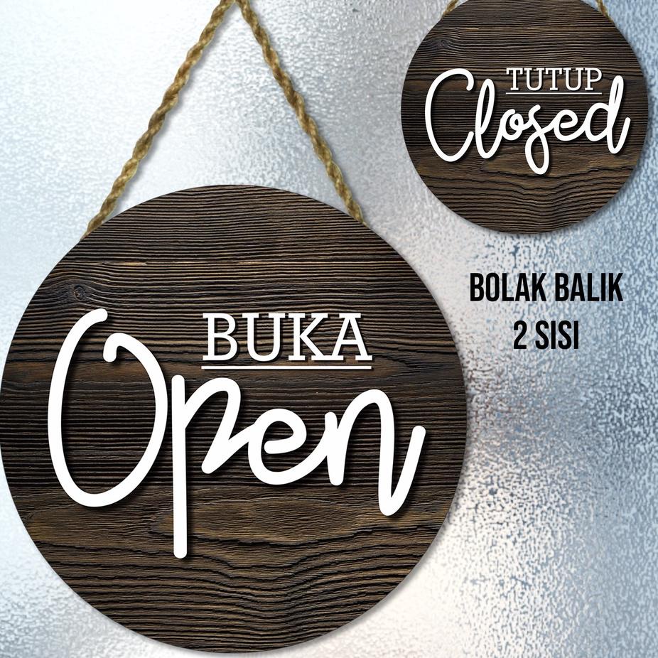 Terpercaya Open closed sign, papan gantungan buka tutup toko