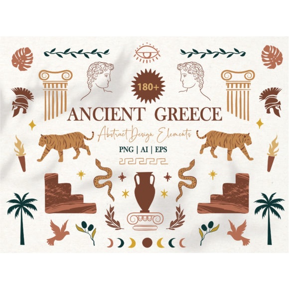 Anti-quity Greek Mythology Clipart Set