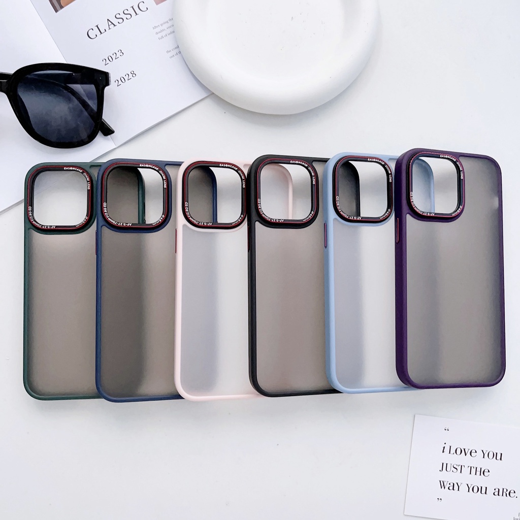 Hard Case Matte High Quality Fingerprint Resistant Case For iPhone 14 Pro Max Metal Button 13 Pro Max 12 Pro Max science and technology Metal Camera Large Hole case