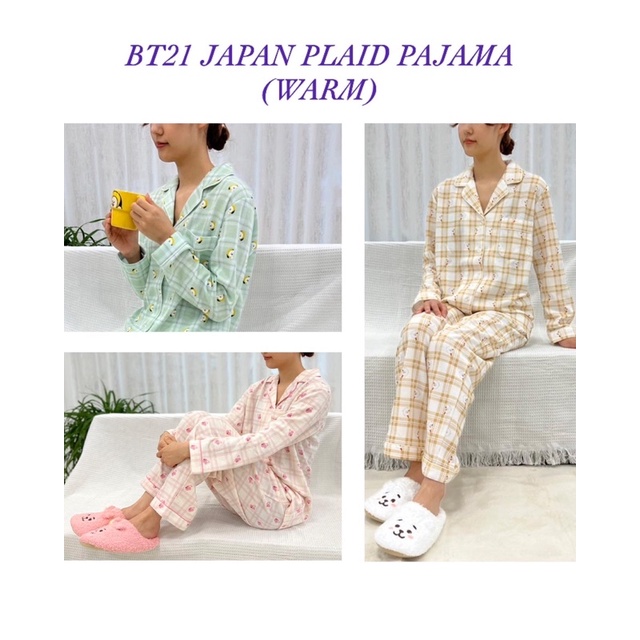 [PRE ORDER] OFFICIAL BT21 JAPAN PLAID PAJAMA