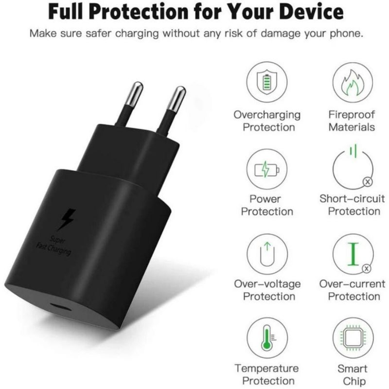 ADAPTER CHARGER SAMSUNG USB-C 25W FAST CHARGING