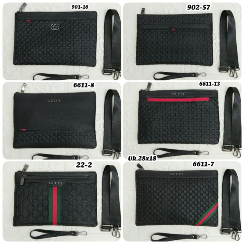 [multistar_shop] HANDBAG PRIA HANDBAG WANITA SELEMPANG IMPORT CLUTCH HITAM IMPORT 6611-8 902-57 22-2