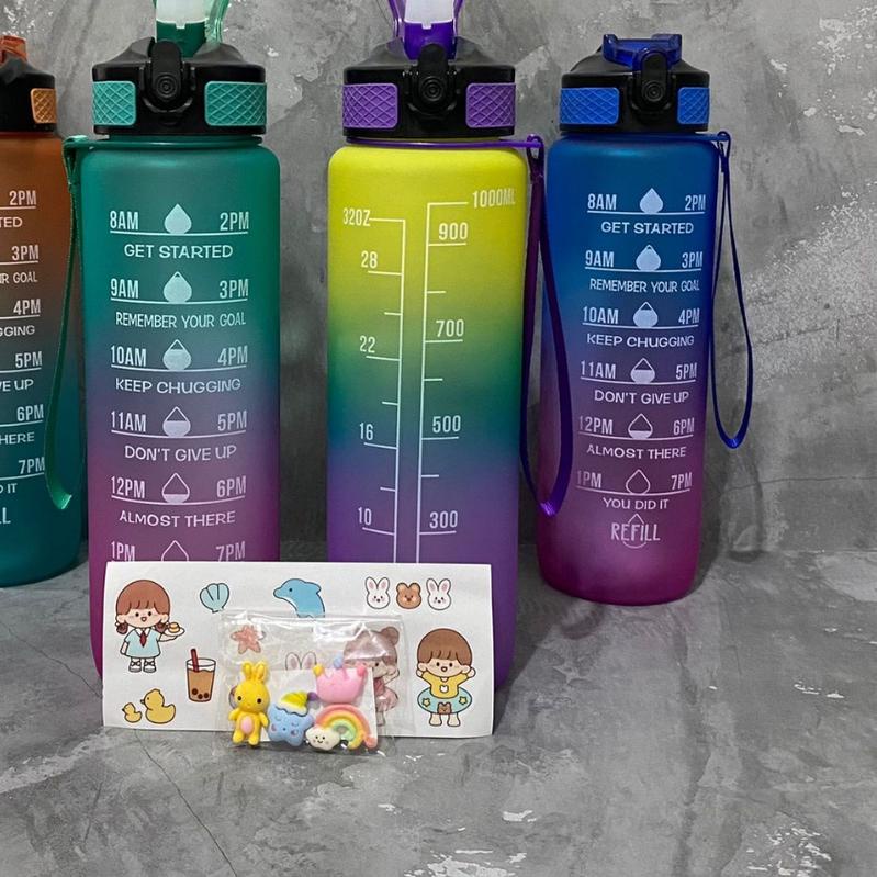 HWLB Botol 1 Liter 1000ml gradasi viral