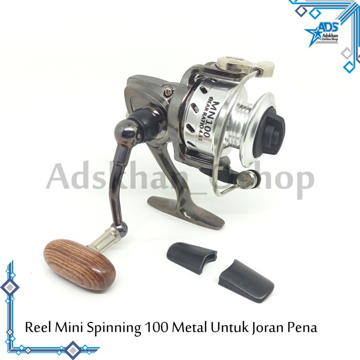 Reel Pancing Mini 100 Spinning Metal / Reel Pancing Untuk Joran Pena