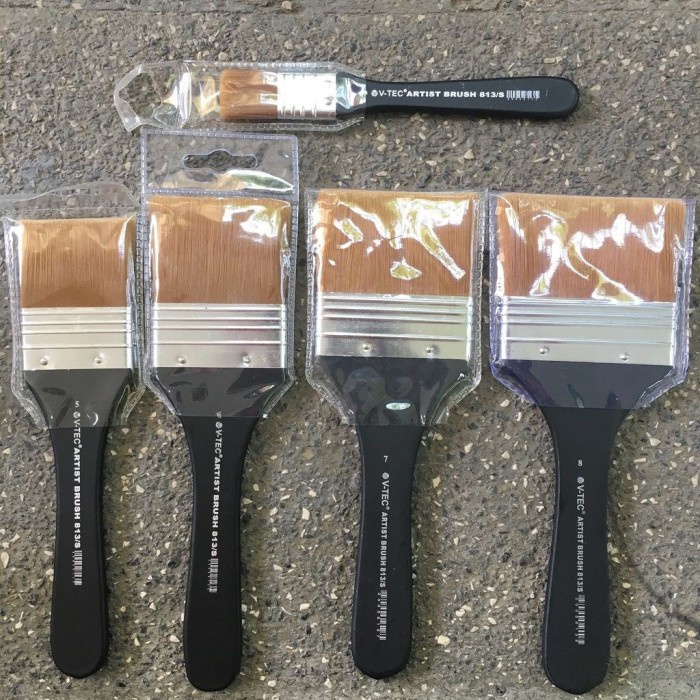 

Mudah Brush Kuas Gagang Pendek Merk V Tec 813S Decoupage Nilon Trendi