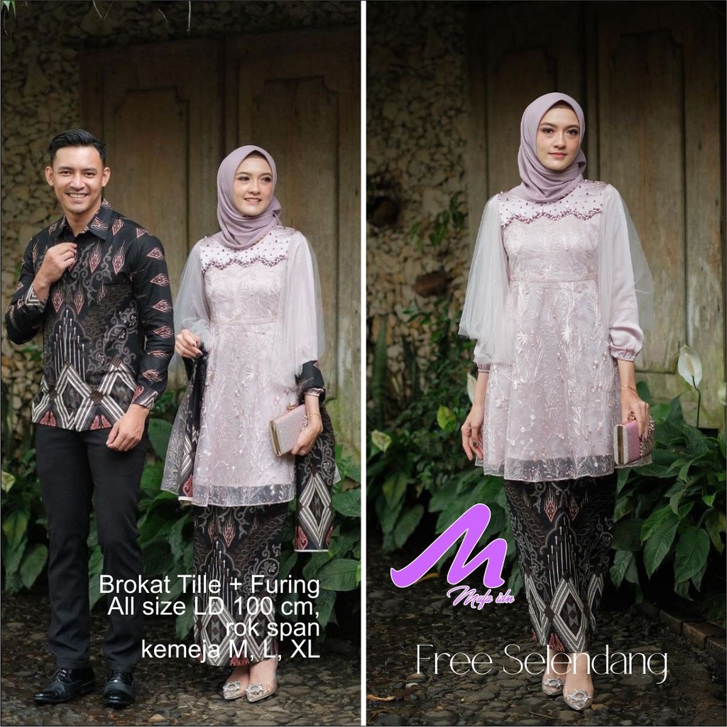 Kebaya Couple Modern Kebaya Wisuda Lamaran Baju Tunangan Batik Brukat Terbaru Baju Couple Kondangan 