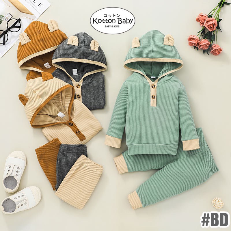 0-2 thn || SETELAN KAOS HOODIE + CELANA (1 set) ANAK CASUAL BAJU TIDUR PIYAMA catalog XMY BD