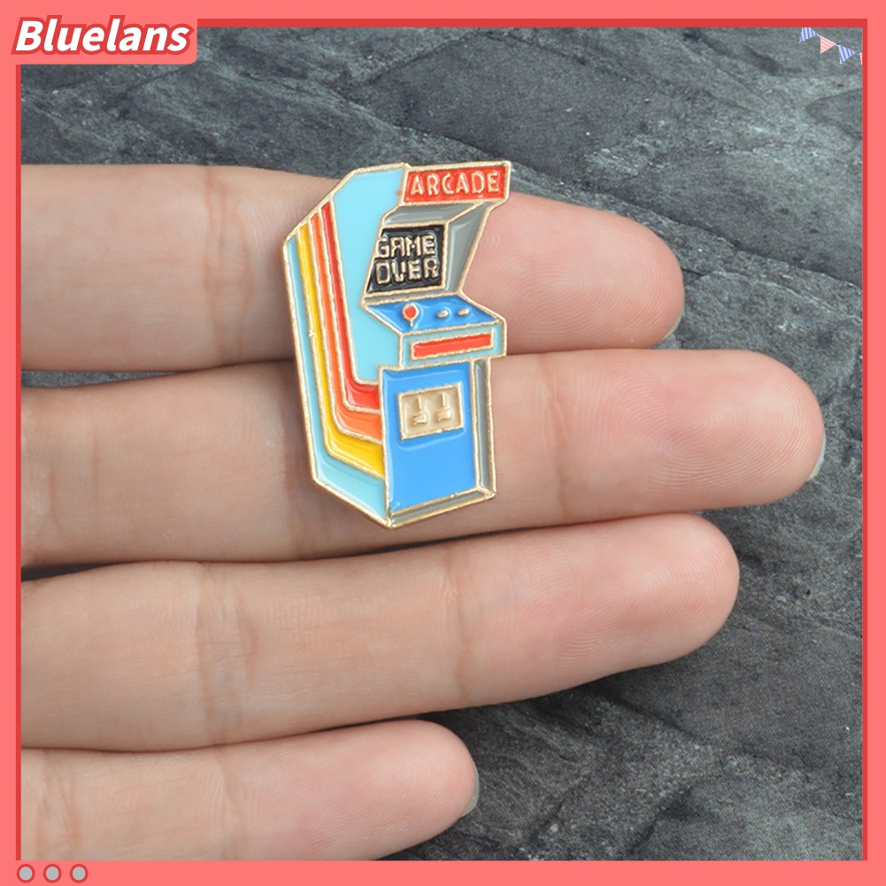 Bros Pin Enamel Desain Kartun Arcade Gaya Vintage Untuk Dekorasi Tas Denim