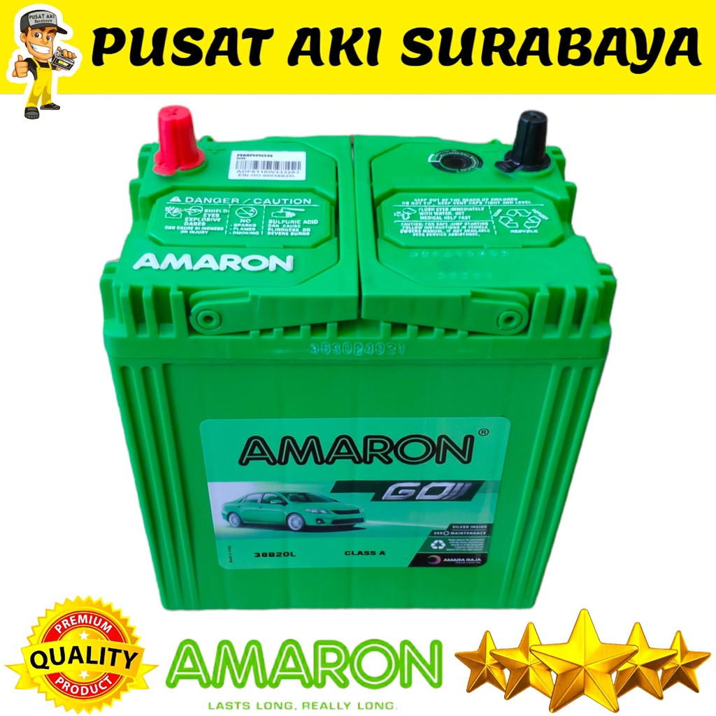 BERGARANSI AMARON 38B20L 35 AMPER AKI MOBIL ERTIGA AVANZA SPARK CERIA CHARADE CLASSEY SIGRA SIRION NS40ZL