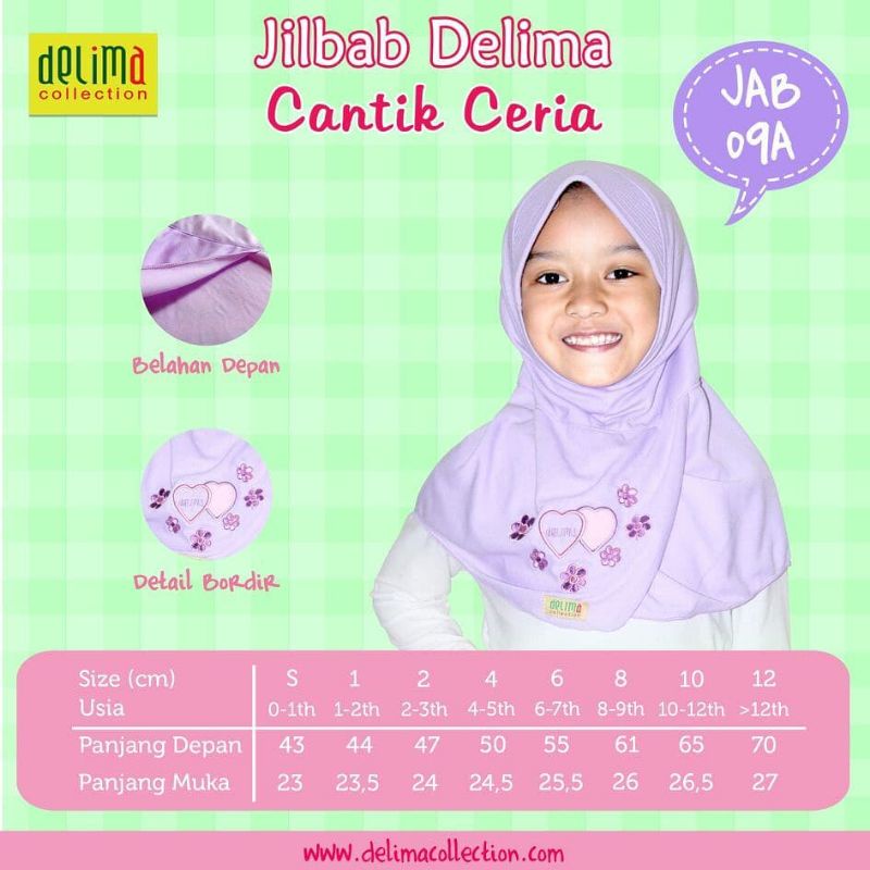 Hijab sekolah, hijab pramuka delima collection original 100%