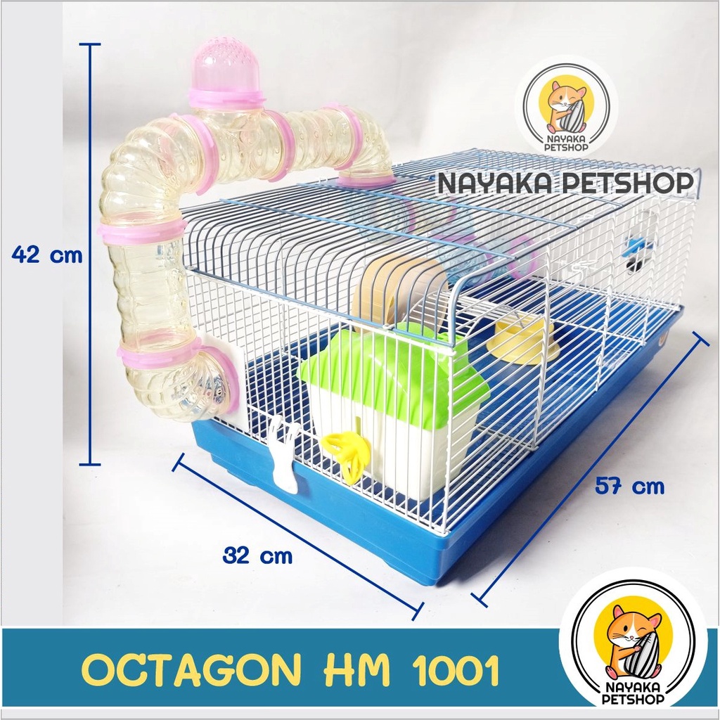 Octagon HM 1001 Kandang Hamster Tingkat 2 Lantai Besar Lorong