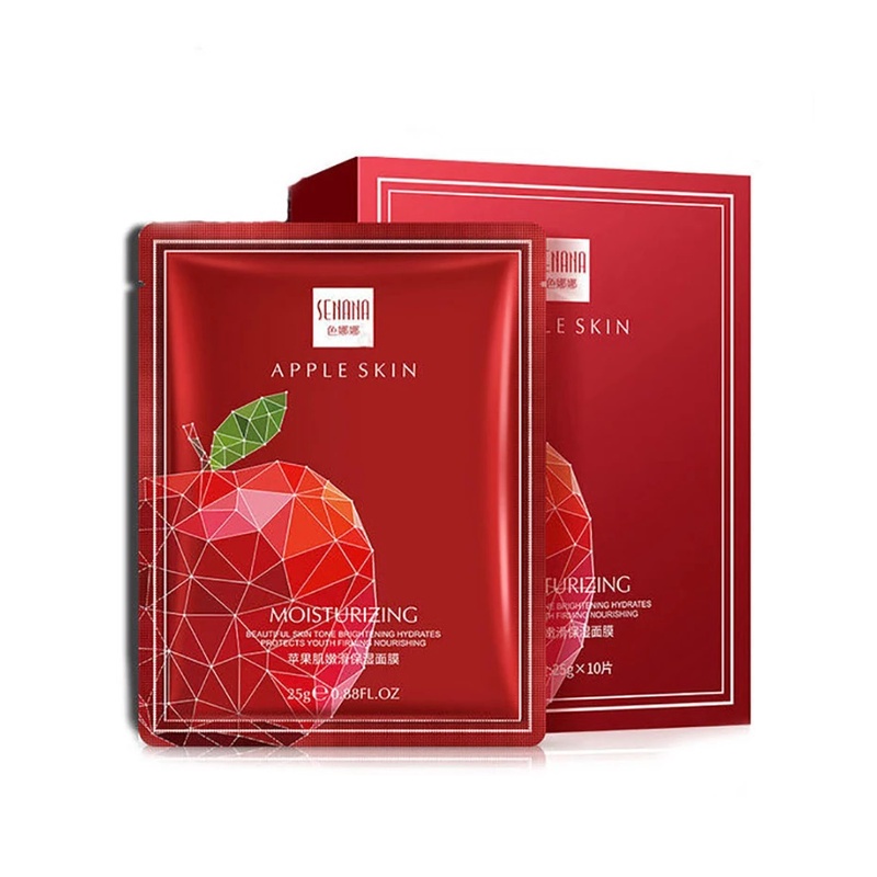 SENANA Apple Skin Moisturizing Hydrating Rumah Cantik 354 Sheet Mask Mencerahkan Melembabkan Serta Menghaluskan Kulit Wajah