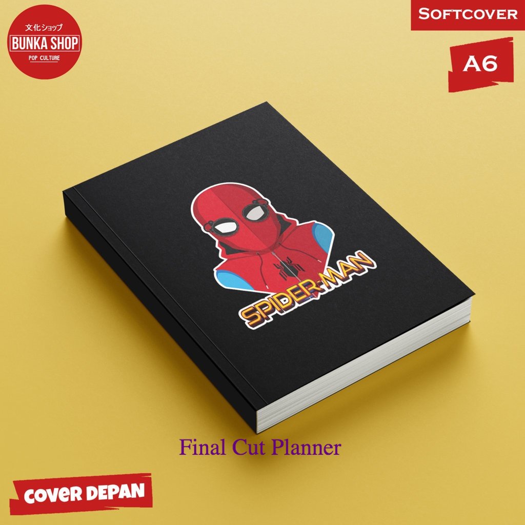 

Pocket Note Marvel Spider man Black Softcover A6 Buku Tulis catatan Notes Agenda Planner Jurnal planner