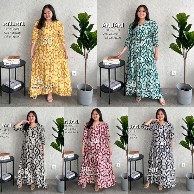 Dress jumbo Anjani exlusiv dress bigsize baju jumbo XXL ld 125