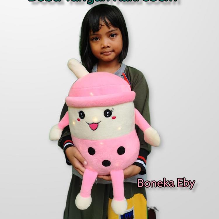 New Stock Boneka Boba Ada Tangan Dan K Bisa Nyala Lampu LED Murah Lucu 35cm