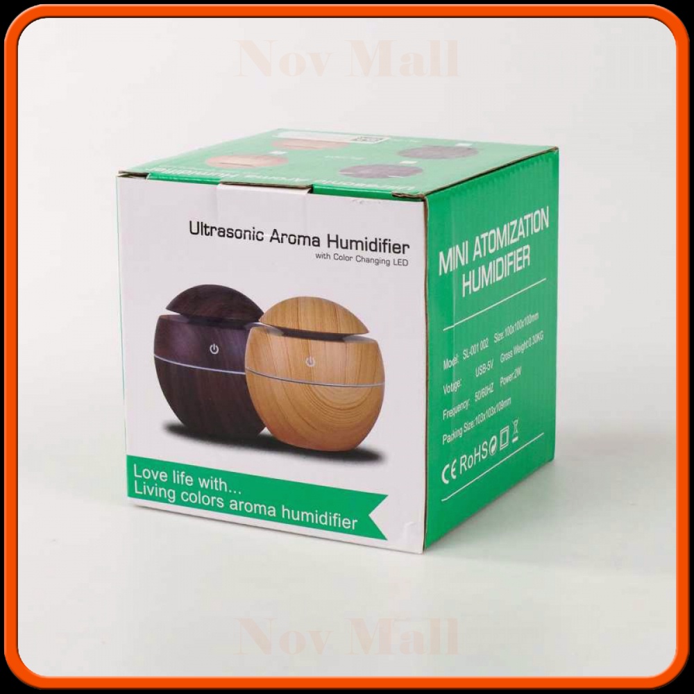 Air Humidifier Ultrasonic Aromatherapy Wood 130ml AM650
