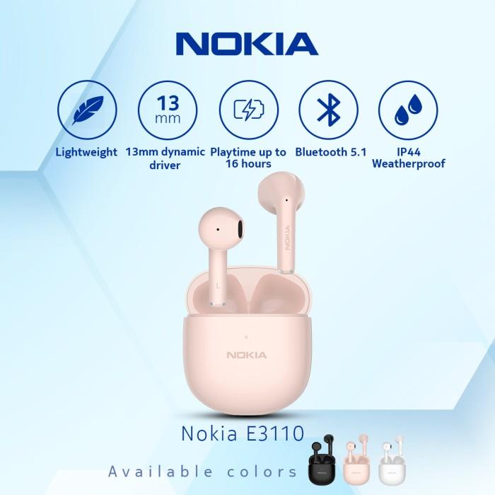 Audio Nokia E3110 True Wireless Earbuds Bluetooth Earphone Tws Hd - Pink