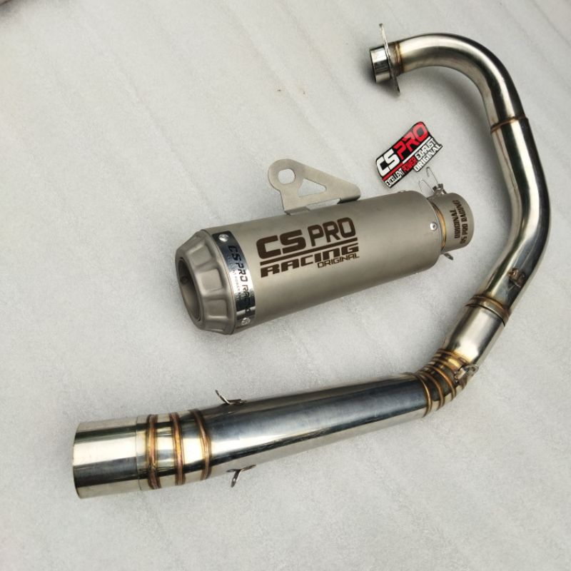 Knalpot Cs pro Racing Original untuk MX king 150 Underbone Satria Fu Karbu roadrace