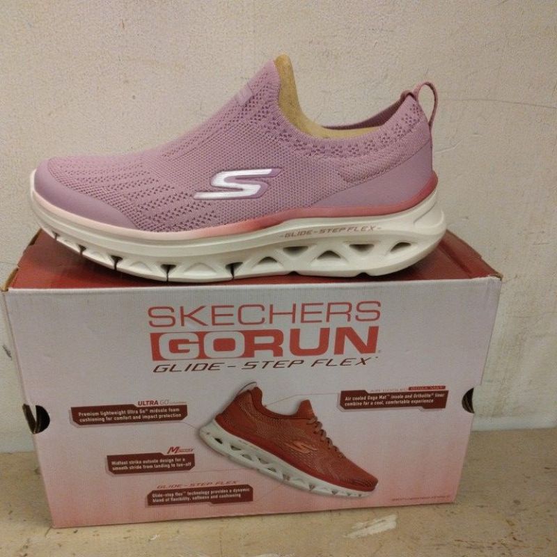 SKECHERS GO RUN GLIDE-STEP FLEX-ZULA WOMEN 128896PNK PRODUK ORIGINAL SIZE 37,38.5,39