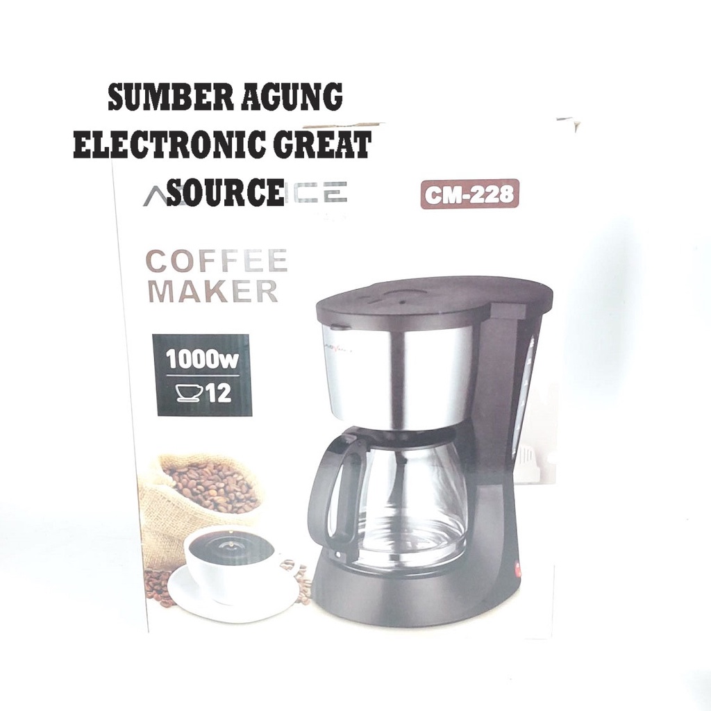 Advance CM228 Coffee Maker Mesin Kopi Besar 1.5L 1.5 Liter 12 Cangkir 12ml