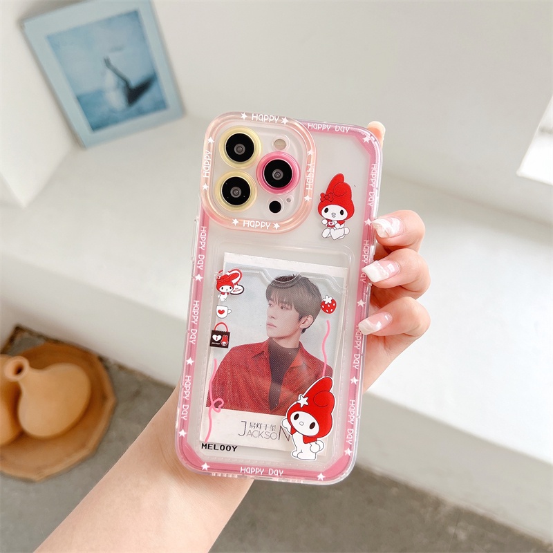 Soft Case TPU Motif Kartun Melody Koloomi Untuk IPhone 14 13 11 Pro Max 8 7 Plus X XS XR