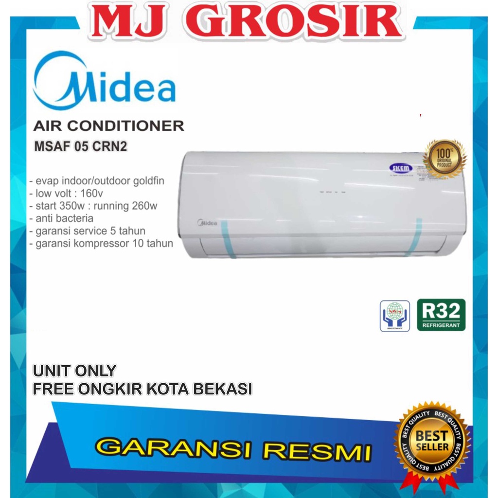 AC MIDEA MSAF 05 CRN 0.5 PK 1/2 PK R32 STANDARD LOW COOL UNIT ONLY