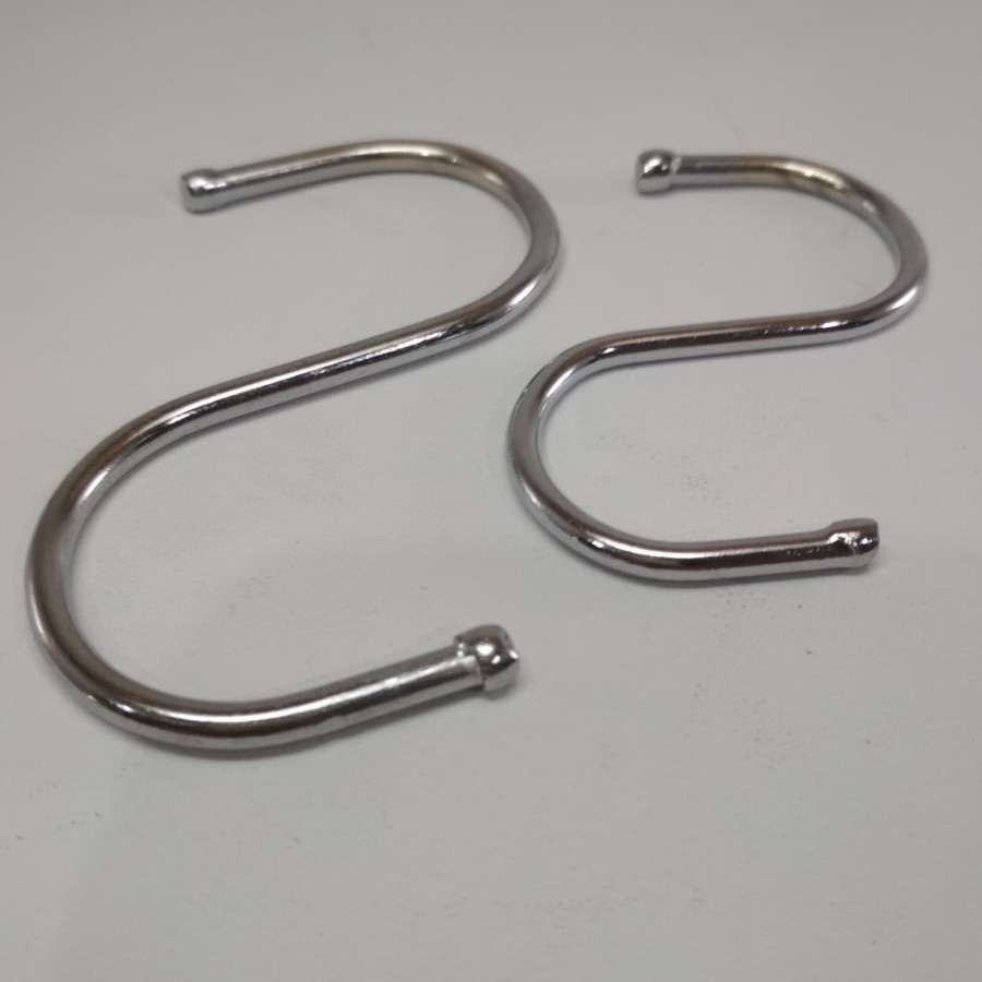 Gantungan Hook Barang Stainless Huruf S Dual Pentol