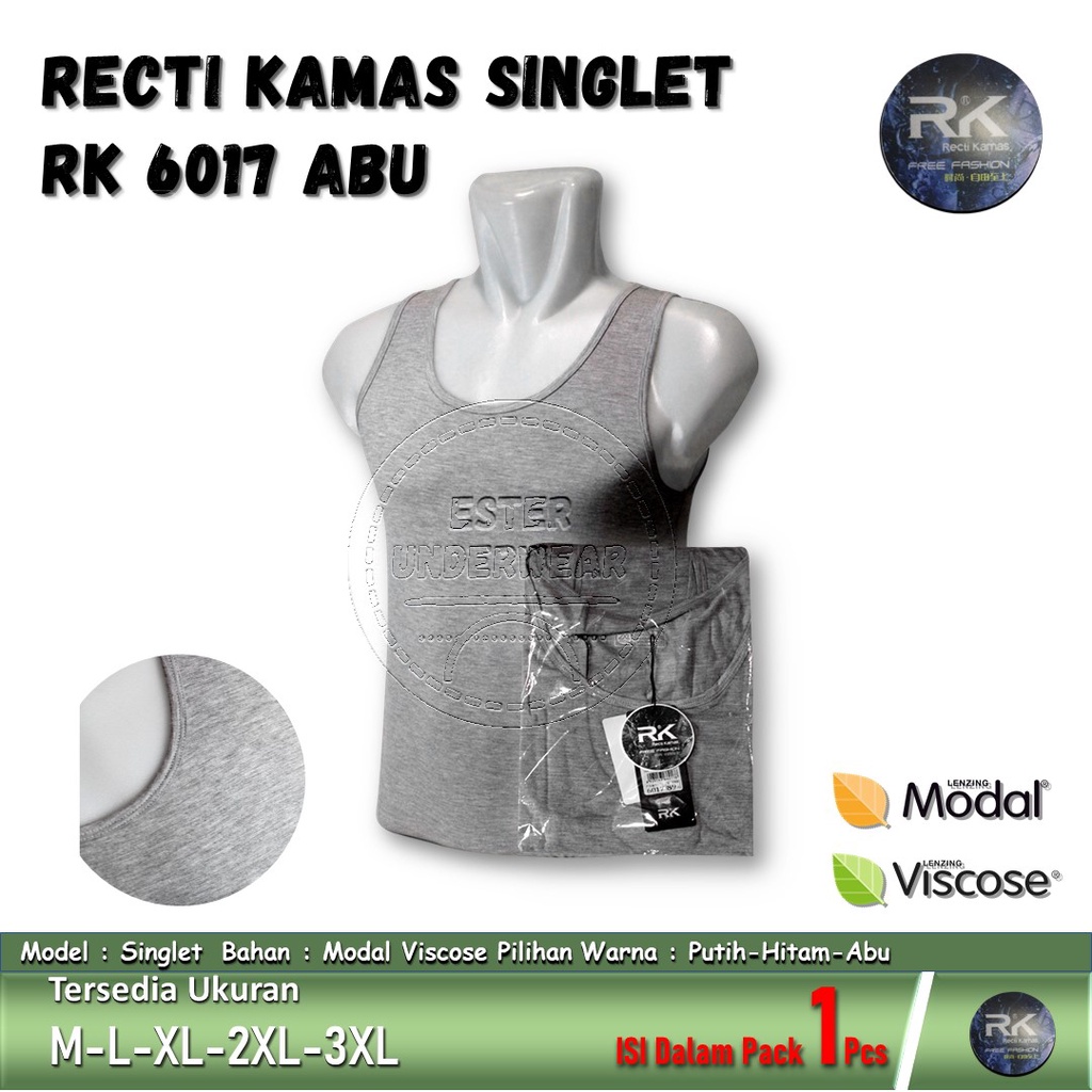 KAOS SINGLET PRIA RK RECTI KAMAS RK 6017 ISI 1PCS