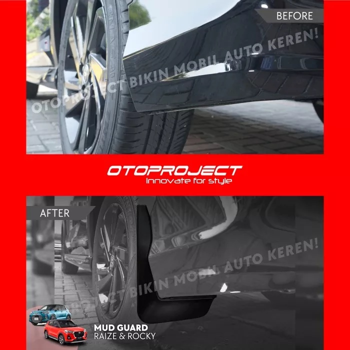 MG- ROCKY KARPET PENAHAN LUMPUR AKSESORIS DAIHATSU ROCKY MUD GUARD OTOPROJECT KARPET RODA DAIHATSU R