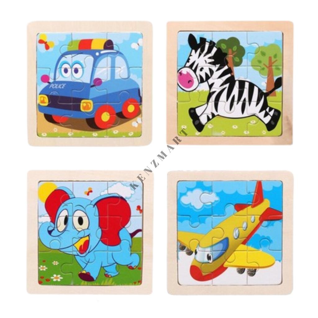MINI WOODEN PUZZLE ANK PUZZLE PUZLE KAYU JIGSAW MAINAN ANAK EDUKASI MURAH