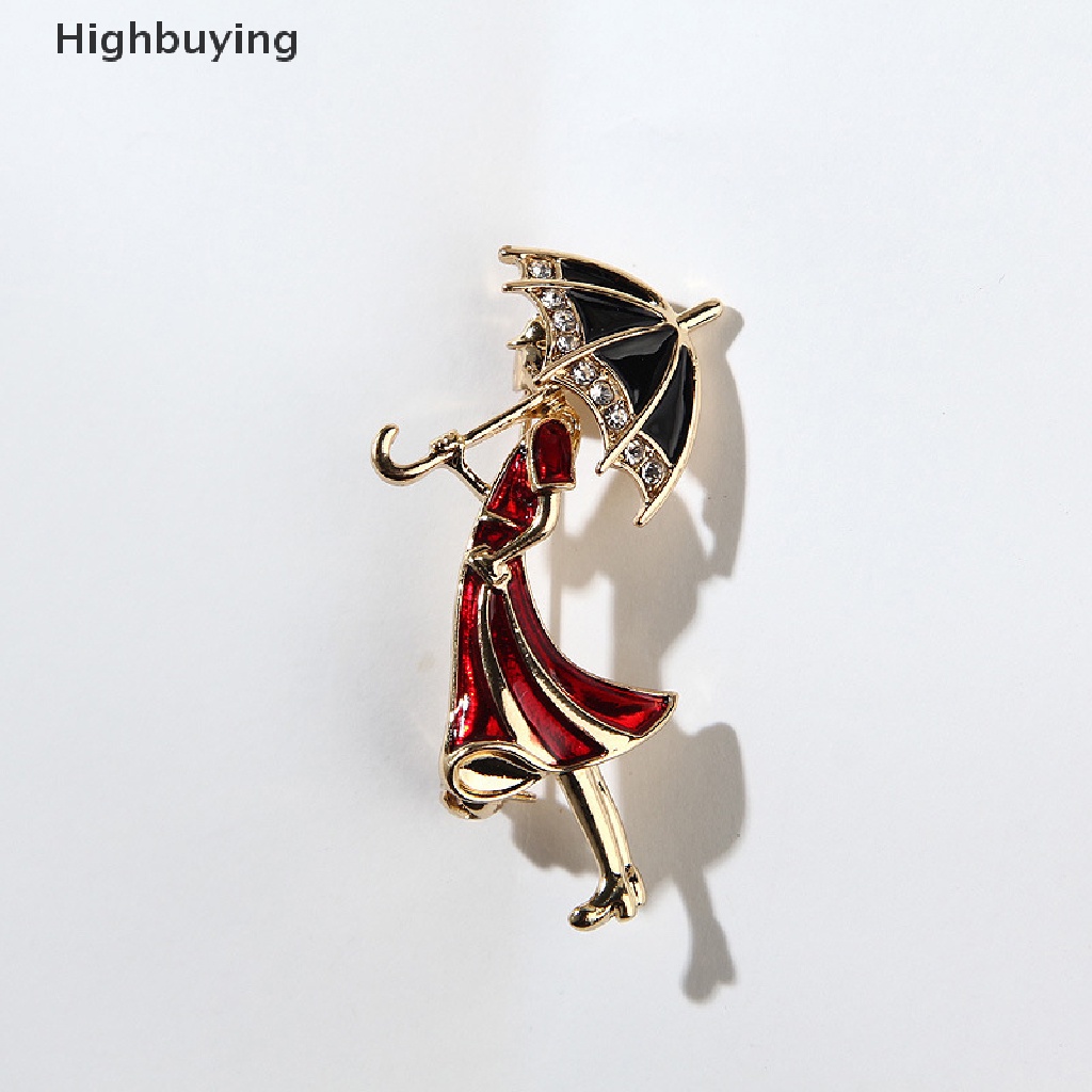 Bros Pin Bentuk Payung Bahan Akrilik Gaya Retro Elegan Untuk Wanita Glory