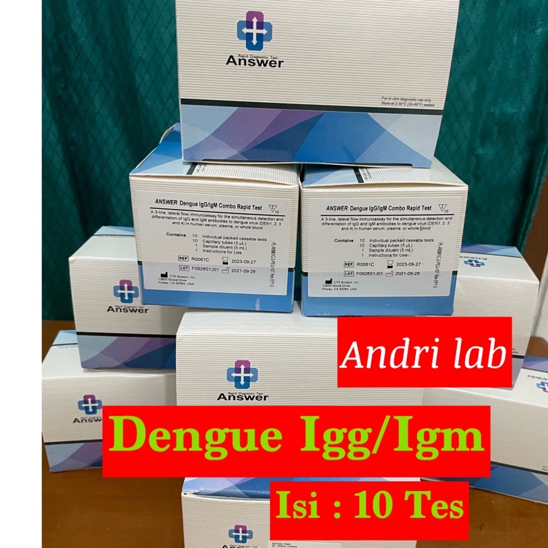 Dengue Igg / igm Merk Answer isi 10 Tes card