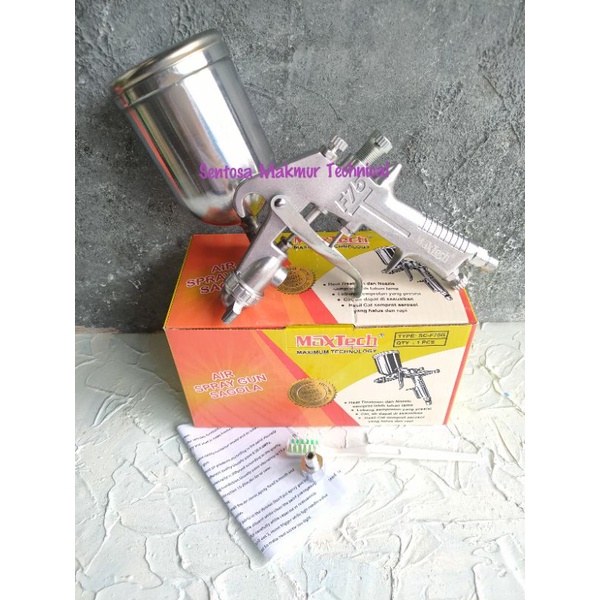 MAXTECH F75 G Spray Gun Spraygun Semprot Angin Cat Tabung Atas F75G