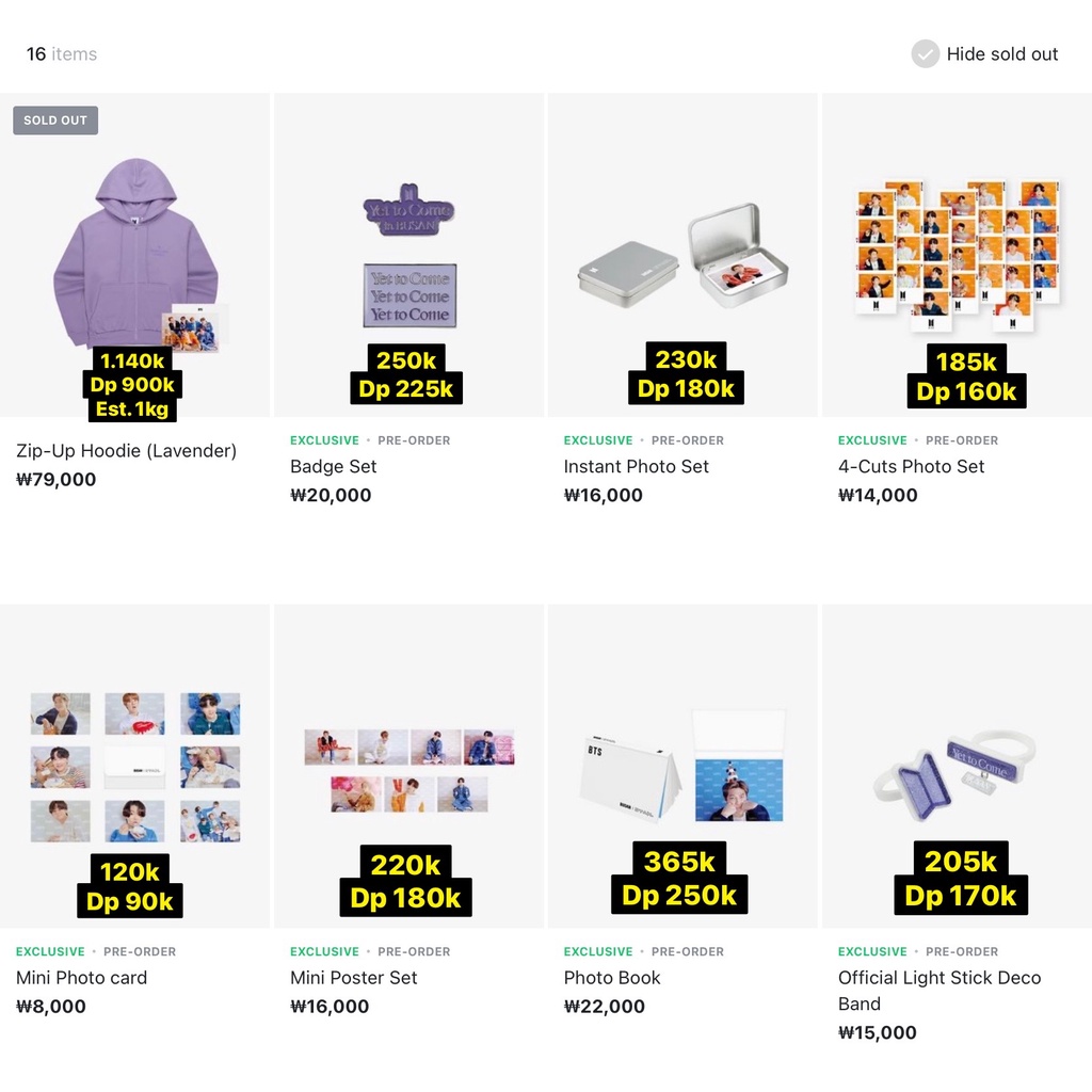 [PO] BTS YET TO COME IN BUSAN OFFICIAL MERCH