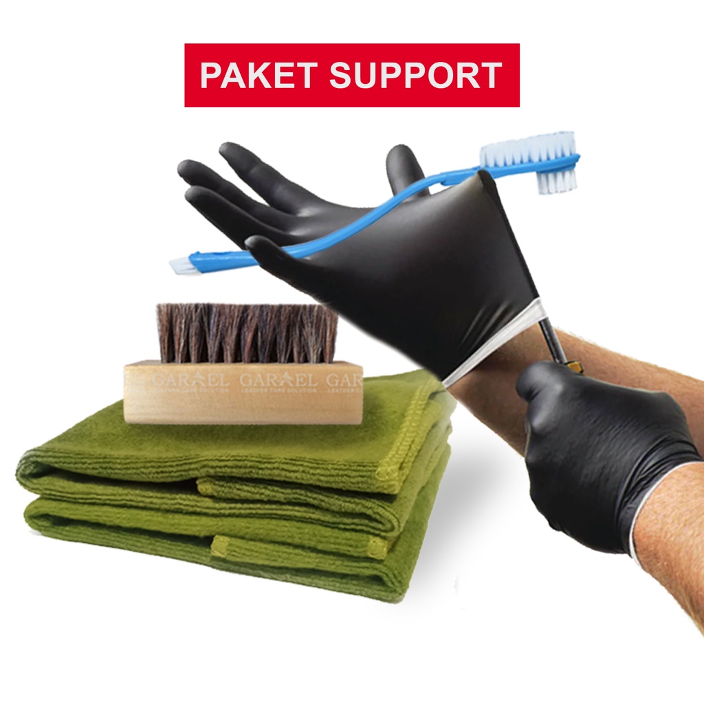 PAKET SUPPORT  Alat Cuci Tas dan Sepatu Kulit Lengkap