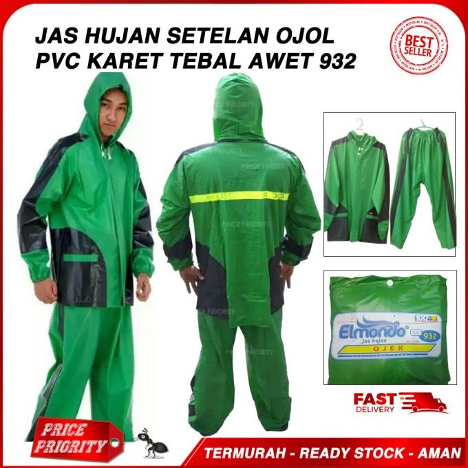 JAS HUJAN Setelan GOJEK GRAB Jaket Celana ELMONDO 932 Promo TERMURAH